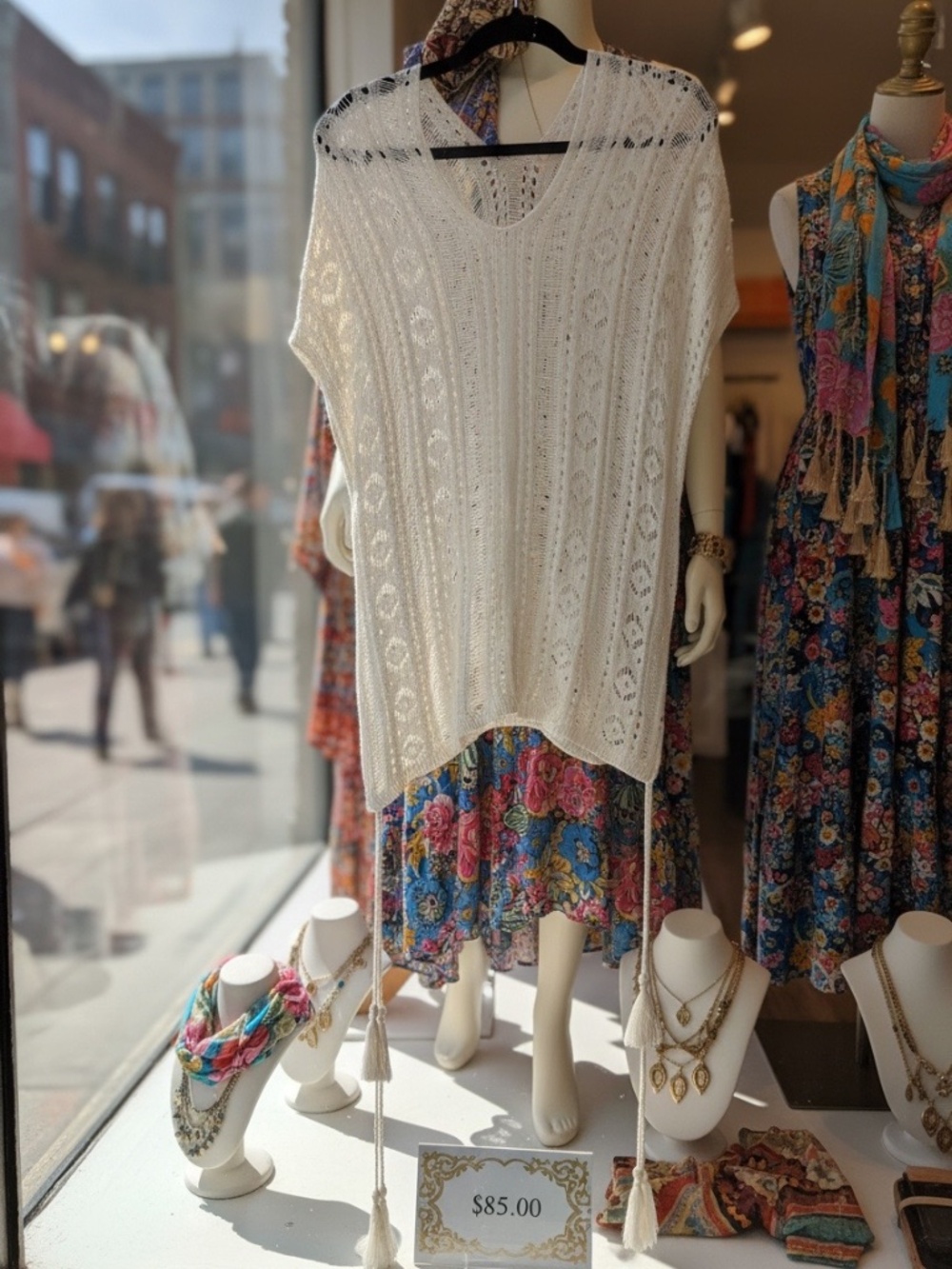 Knitted Beach Cover Up One Size